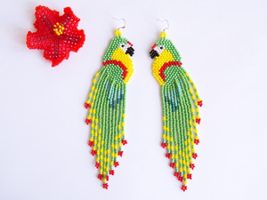 Elegante Joyería Artesanal Clásica con Diseño de Colibrí, Hecha a Mano con Cuentas de Algodón Ligeras, para Niñas y Mujeres, MULTI CRAFT - Product Image 6