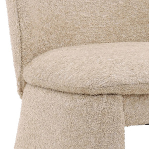 Silla de Comedor Moderna Tapizada en Tela, Silla Lateral Acolchada, Asiento de Comedor Beige para el Hogar, Hotel, Sala de Estar - Product Image 5