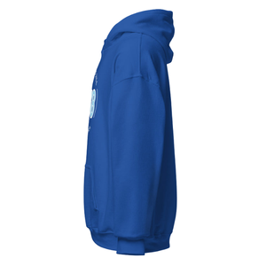 Sweat-shirt à capuche unisexe bleu royal avec motif brodé circulaire, en molleton, à manches longues, décontracté, pour l'hiver - Product Image 4