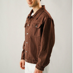URBANGAZER 100% Wool Varsity <b>Denim</b> <b>Jacket</b> Men's Casual Solid Color Thick Eco-Friendly Breathable High Quality - Product Image 4