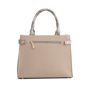 Sac fourre-tout matelassé en cuir véritable Golden Bridge pour femme, motif losanges, grande capacité, deux anses, souple, style décontracté et tendance - Product Image 3