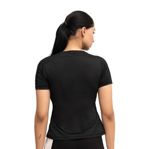 Camiseta negra de manga corta con cuello en V para mujer, camiseta básica informal ajustada, camiseta elástica para el día a día, ropa de moda para mujer, ropa de verano - Product Image 6