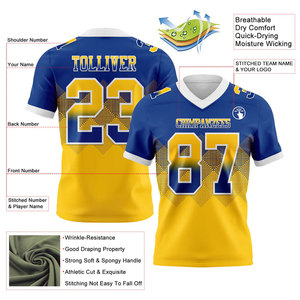 Venta al por Mayor en EE. UU. Camisetas de Fútbol Personalizadas por Sublimación de Alta Calidad, Transpirables, Tallas Grandes, para Equipos Americanos - Product Image 5