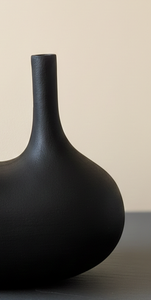 Modern Double Neck <b>Matte</b> Black Metal Flower Vase Unique U-Shaped Handcrafted Home Decor <b>Table</b> Centerpiece Single Unit Only - Product Image 4