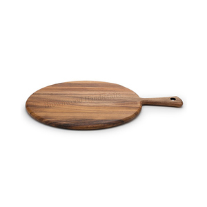 Professionnels dans la vente de planches à découper en bois d'acacia |   Plateau de service rond pour pizza avec poignée à prix d'usine compétitif - Product Image 1