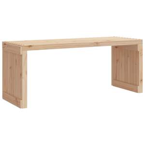 Banc de jardin extensible en pin massif, banc de patio en bois naturel - Product Image 5