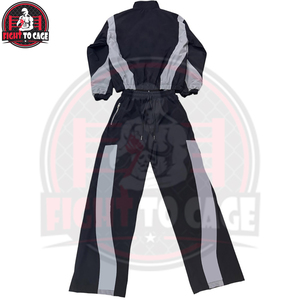 Survêtement en nylon 2026 avec logo personnalisé, ensemble deux pièces patchwork, veste zippée et pantalon, coupe-vent en polyester pour hommes - Product Image 3
