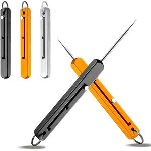 Stuzzicadenti Portatili in Titanio Retrattili Riutilizzabili, Porta Stuzzicadenti in Metallo da Tasca, Portachiavi in Acciaio Inossidabile, Formato da Viaggio per Igiene Orale - Product Image 1