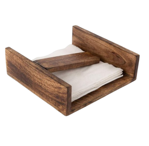 Caja de pañuelos de madera decorativa y elegante de color marrón claro, dispensador de servilletas de madera con forma personalizada, accesorios de decoración de mesa modernos. - Product Image 4