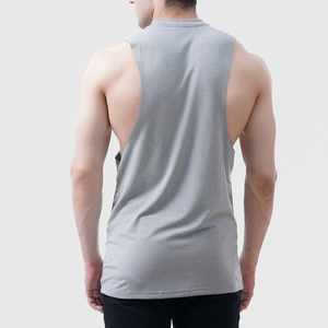 Débardeur sans manches gris pour homme, col rond, tricoté, respirant, couleur unie, coupe décontractée, vente en gros, haute qualité - Product Image 2