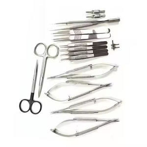 Kit d'instruments microchirurgicaux de qualité supérieure en acier inoxydable, ciseaux et pinces de précision pour la chirurgie vasculaire et plastique - Product Image 4