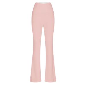 Women's High Waist Flared Joggers <b>Yoga</b> <b>Pants</b> Solid Color Knitted Elastic Waist Flat Front Full Length Loose <b>Baggy</b> Polyester - Product Image 3