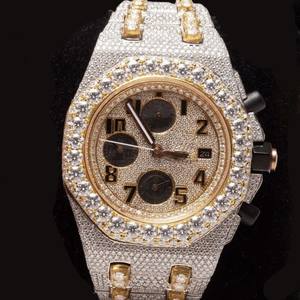 Reloj Hip Hop de Plata de Ley 925 de Primera Calidad con Diamantes de Moissanita, Caja Redonda y Características Multifuncionales Totalmente Adornadas - Product Image 3