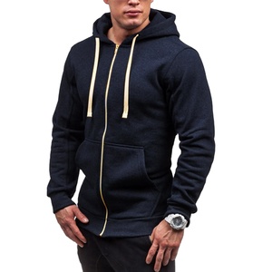 Men's Slim Fit Zip Hoodie Y2K Solid Color Drawstring Sweatshirt Fashion Pullover Jacket Coat with Long Sleeves Fleece Outerwear - Product Image 5