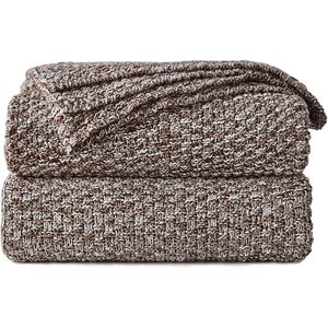 Coperta in Maglia 100% Cotone Lavabile in Lavatrice, Morbida e Accogliente, 3.0 libbre, 51 x 63 Pollici per Divani - Product Image 3