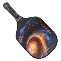 Vente flash TOPPRO T7017 Raquette de pickleball thermoformée entièrement en carbone, noyau en verre 3 couches, surface en carbone à friction, PU premium