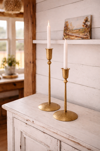 Cast Aluminium <b>Hammered</b> Candle <b>Holders</b> Cast Iron gold Candle <b>Holders</b> Modern Living ideal for Home & Dinning decor Taper <b>Holder</b> - Product Image 3