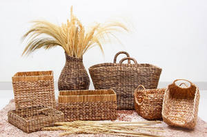 Cesta de yute y algas marinas tejida a mano, macetas ecológicas de estilo Ins, cubierta de macetas para decoración de jardín y hogar, Unisex - Product Image 4