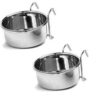 Mangeoire portable réglable en acier inoxydable pour oiseaux avec crochet pour perroquets et autres oiseaux – Vente en gros - Product Image 1