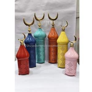 Minarete de Metal con estilo clásico, modelo de portavelas, pieza de exhibición islámica, artesanía, tamaño personalizado, soporte de luz de té Meena clásico - Product Image 3
