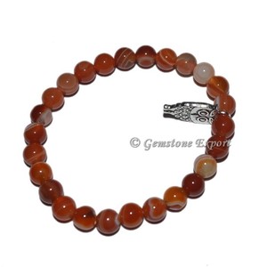สร้อยข้อมือคริสตัลออนิกซ์สีแดงพร้อมจี้รูปนกฮูก-เครื่องประดับแฟชั่น - Product Image 1