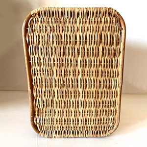 Panier pour magazines, organiseur de bureau, paniers à magazines en rotin faits à la main avec compartiments - Product Image 5