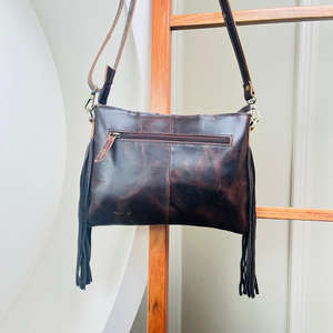 Bolsos de hombro con flecos de cuero de vaca con herramientas manuales populares de alta calidad para mujer, bolsos cruzados florales de mano de gran capacidad para mujer - Product Image 5