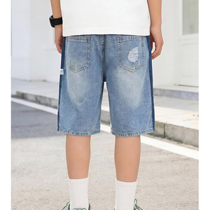 Custom Acid Wash Denim Jorts Streetwear Baggy Fit Vintage Cotton Jean <b>Shorts</b> OEM Manufacturer - Product Image 2