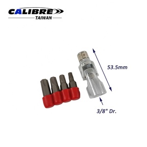 TAIWAN CALIBRE 5pc 3/8” Dr Universal Joint <b>Star</b> Bit Set with 4pc Changeable Bits - Product Image 2