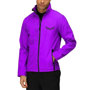 Veste longue en polaire bleue pour homme, style sportif, avec fermeture éclair sur le devant et logo aile, coupe-vent décontracté pour l'automne - Product Image 6