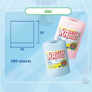 Lingettes de nettoyage industrielles blanches pour salles blanches OEM ODM 30x30cm 320 feuilles en rouleau Krclean Tissu non tissé Écologique Vietnam - Product Image 4