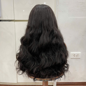 Perruque en dentelle HD 100 % cheveux humains vietnamiens, best-seller, ondulée naturelle, noir naturel brillant, sans nœuds, sans perte de cheveux, prête à être expédiée - Product Image 5