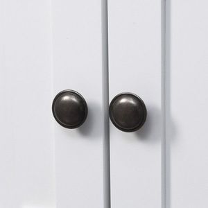 Armadio di stoccaggio bianco sotto il lavandino con le doppie mensole di vanità del bagno come prodotto registrato - Product Image 4