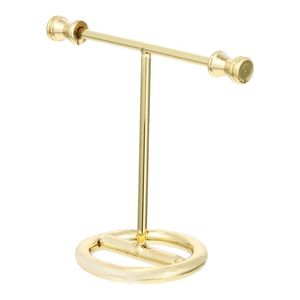 <b>Gold</b> Geometric Jewelry Stand With Octagonal Base Minimalist Design Tabletop Home Decor For <b>Bedroom</b> Indoor Use - Product Image 5