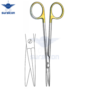 Ciseaux chirurgicaux Peck-Joseph 14 cm (5-1/2 pouces) à lame droite et arrondie en carbure de tungstène doré TC, précision en acier inoxydable - Product Image 3