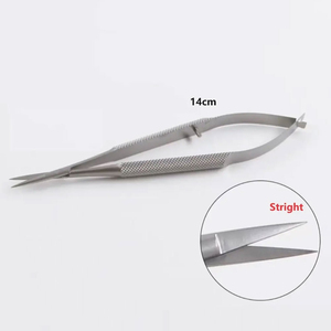 Micro-ciseaux droits en titane Vannas, instrument chirurgical ophtalmique, poignée à ressort, outil de chirurgie oculaire, CE OEM - Product Image 3