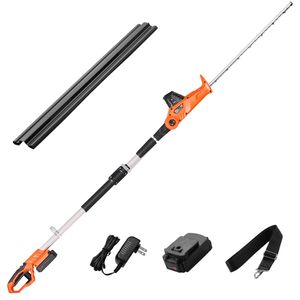 Tagliasiepi Elettrico a Batteria 21V con Asta Estensibile 6.2/7.8 Piedi, 1200 RPM, per Rami Alti, Batteria 20V, Orientamento Destro - Product Image 1
