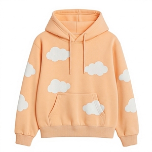 เสื้อฮู้ดผู้หญิงสีพื้นหลากสี แขนยาว มีกระเป๋าจิงโจ้ สั่งทำได้ - Product Image 4