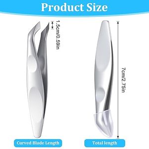 Precision Mini Cuticle Cutter Bevel Jaw 12.5 MM Curved Blade Rounded Tip Portable Fingernail Tool Adult Use - Product Image 2