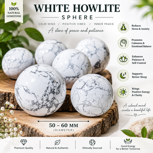 Boules sphériques en howlite naturelle, pierres précieuses blanches polies, pierres de guérison, décoration, vente en gros, Feng Shui, amour, méditation, cadeaux - Product Image 4