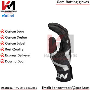Professional Baseball Batting Gloves Sheepskin Leather Custom <b>Logo</b> OEM ODM High-Grip Anti-Slip Batting Gear Factory Wholesale - Product Image 4