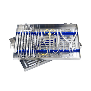 ชุดอุปกรณ์ทำฟันขั้นพื้นฐาน 13 ชิ้น ประกอบด้วยที่จับเข็ม กรรไกร และเครื่องมือถ่างเหงือก - Product Image 1