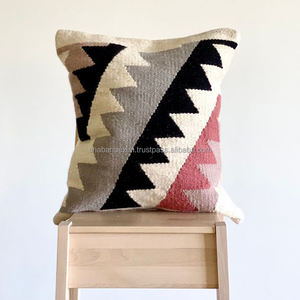 Home Decor Handloom Indian Kilim <b>Cushion</b> Cover Foldable Made in India Moroccan <b>Cushion</b> Cover on Cheap Price - Product Image 1