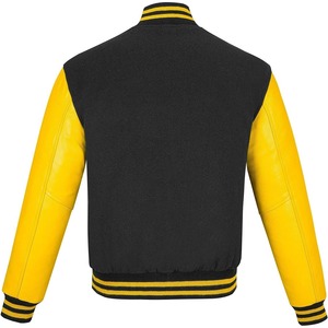 OEM personalizado logotipo de los hombres Varsity Bomber abrigo Letterman chaqueta con bordado para la primavera Streetwear béisbol chaqueta de cuero - Product Image 2