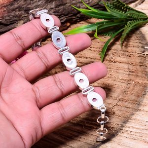 Pulsera con bisel de calcedonia rosa, piedra rosa natural, hecha a mano, plata de ley 925, regalo para ella - Product Image 3