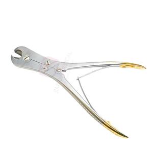 10-Inch Gold-Plated Manual Orthopedic <b>Pin</b> Cutter High Quality <b>Stainless</b> <b>Steel</b> Straight Surgical Instrument CE Certified - Product Image 2