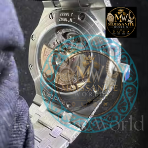 Reloj de Acero Inoxidable con Diamantes de Moissanita y Piedras Brillantes Estilo Hip Hop para Hombres, Artistas Musicales y Creadores de Tendencias - Product Image 4