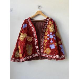 Chaqueta Corta Boho Suzani, Bordada, de Algodón Reversible, para Festivales y Vacaciones, Estilo Étnico, Regalo para Ella - Product Image 1