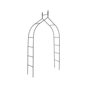 Arco de Acero Gótico de 8 Pies y 4 Pulgadas con Rosales, Enrejado y Puerta Alta - Product Image 1