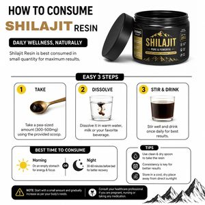 Résine de Shilajit de Qualité Supérieure 25g – Résine de Shilajit Traditionnelle de l'Himalaya à Base de Plantes avec Dosage Facile et Pot de Rangement Pratique - Product Image 3